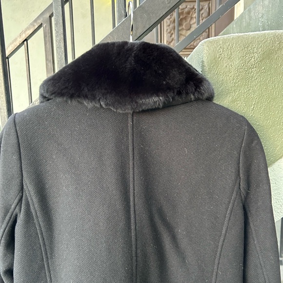 NWOT Vince Wool Lamb Leather and Rabbit Fur Coat Luxury Elegant Sz XS - Picture 7 of 7